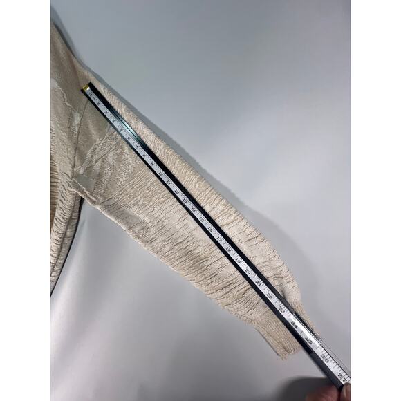 VTG Embroidered Flying Eagle Over Mountains Pullover Beige Sweater Sz L USA Made - Picture 5 of 10